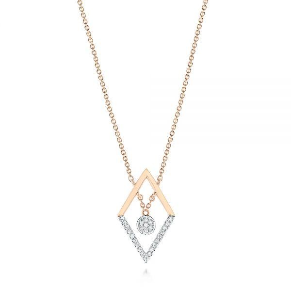 Modern Geometric Diamond Necklace