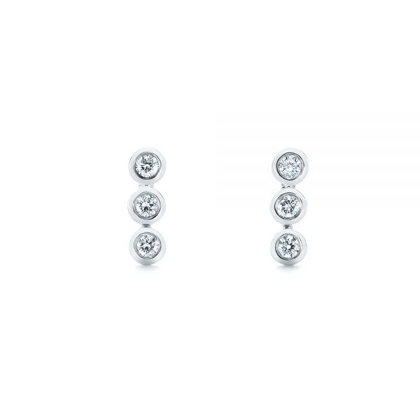 Bezel-Set Diamond Earrings - Image