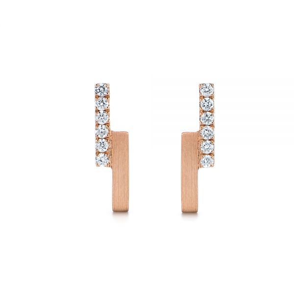 Contemporary Diamond Stud Earrings - Image