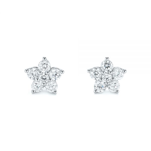 Floral Diamond Earrings - Image