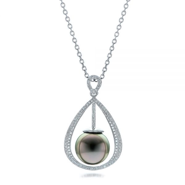 Custom Pearl and Diamond Pendant - Image