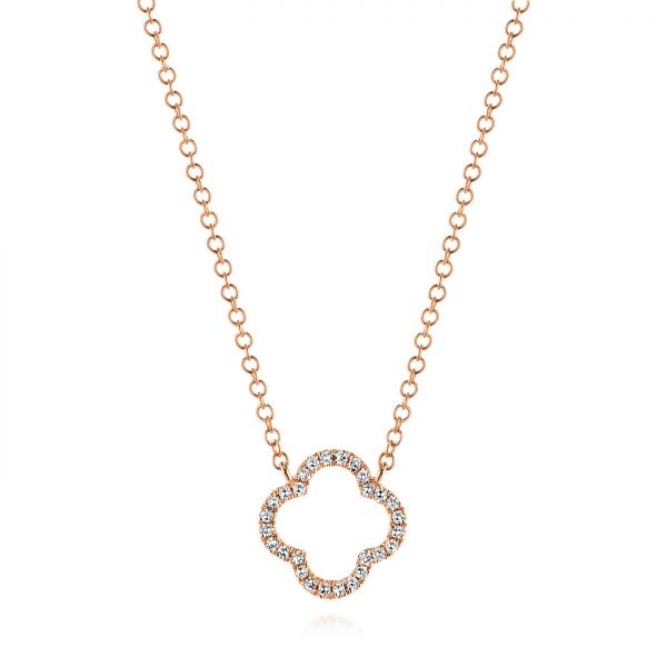 Open Clover Diamond Necklace - Image