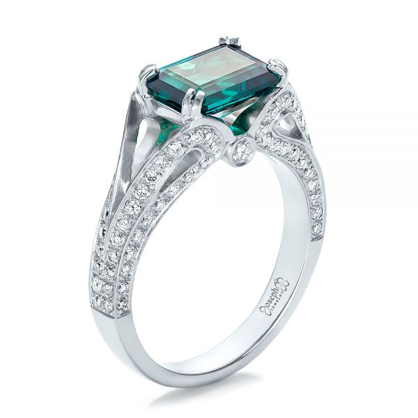Custom Emerald and Diamond Ring - Image