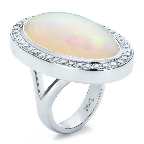 Custom Opal and Diamond Ring - Image