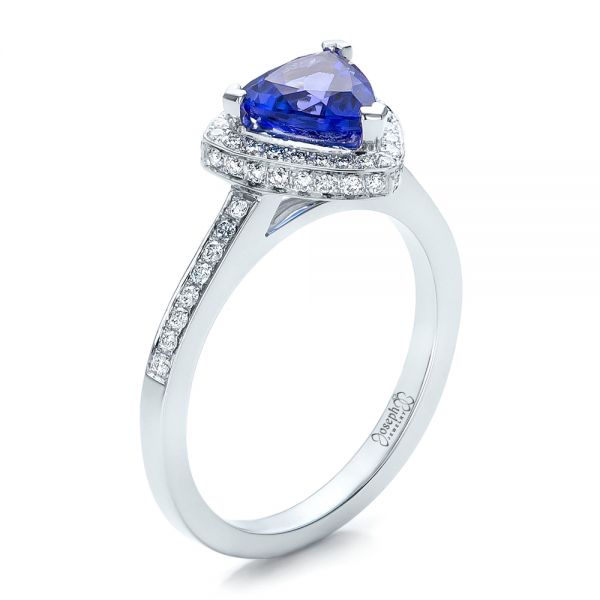 Custom Tanzanite and Diamond Ring - Image