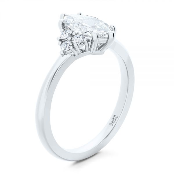 Cluster Marquise Engagement Ring - Image