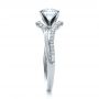 14k White Gold Contemporary Wrapped Split Shank Diamond Engagement Ring - Side View -  100402 - Thumbnail