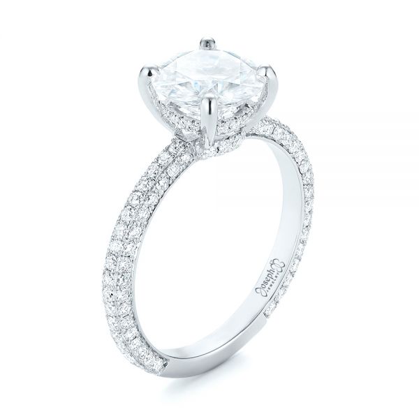 Custom Diamond Pave Engagement Ring - Image