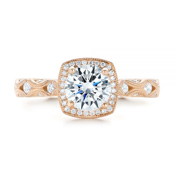 Custom Diamond in Filigree Engagement Ring - Image