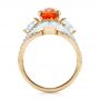 14k Yellow Gold And 14K Gold Custom Orange Sapphire Engagement Ring - Front View -  100117 - Thumbnail