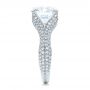  Platinum Custom Pave Diamond Engagement Ring - Side View -  102176 - Thumbnail