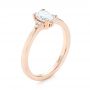 14k Rose Gold Custom Diamond Engagement Ring - Three-Quarter View -  103212 - Thumbnail