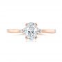 14k Rose Gold Custom Diamond Engagement Ring - Top View -  103212 - Thumbnail