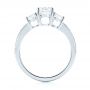 14k White Gold 14k White Gold Custom Three Stone Diamond Engagement Ring - Front View -  103651 - Thumbnail