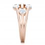 14k Rose Gold Custom Diamond Engagement Ring - Side View -  100249 - Thumbnail