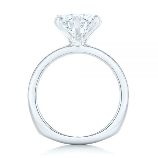  Platinum Custom Solitaire Diamond Engagement Ring - Front View -  102831