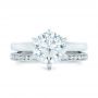  Platinum Custom Solitaire Diamond Engagement Ring - Top View -  102831 - Thumbnail