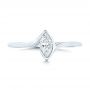 14k White Gold Custom Solitaire Marquise Diamond Engagement Ring - Top View -  102906 - Thumbnail