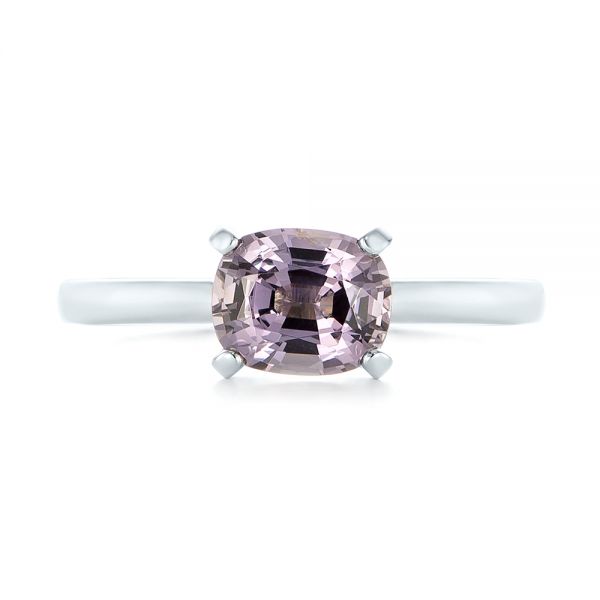  Platinum Custom Solitaire Spinel Gemstone Engagement Ring - Top View -  104660