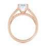 14k Rose Gold 14k Rose Gold Custom Split Shank Asscher Diamond Engagement Ring - Front View -  104582 - Thumbnail