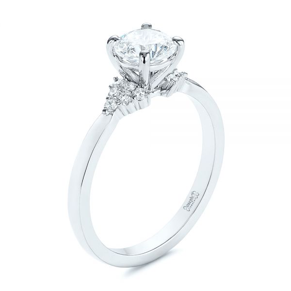 Minimalist Cluster Diamond Engagement Ring - Image
