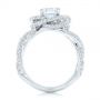 18k White Gold Modern Knot Edgeless Pave Engagement Ring - Front View -  102374 - Thumbnail