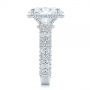  Platinum Oval Pave Diamond Engagement Ring - Side View -  105870 - Thumbnail