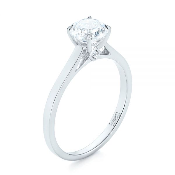 Peekaboo Princess Cut Diamond Engagement Ring - Image