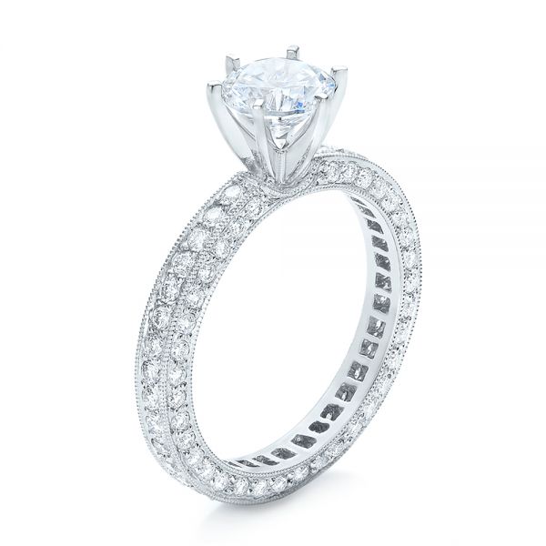 Six Prong Set Diamond Engagement Ring - Vanna K - Image