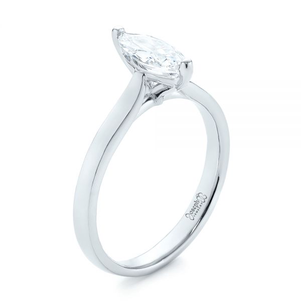 Solitaire Marquise Diamond Engagement Ring - Image