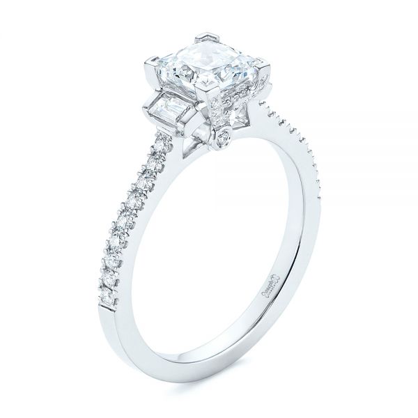 Three-stone Baguette Diamond Engagement Ring - Image