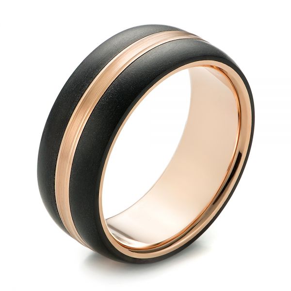 Modern Men's Carbon Fiber Wedding Ring - Image