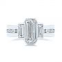 14k White Gold Baguette Diamond Eternity Wedding Band - Top View -  105865 - Thumbnail