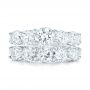 14k White Gold Custom Diamond Wedding Band - Top View -  102953 - Thumbnail