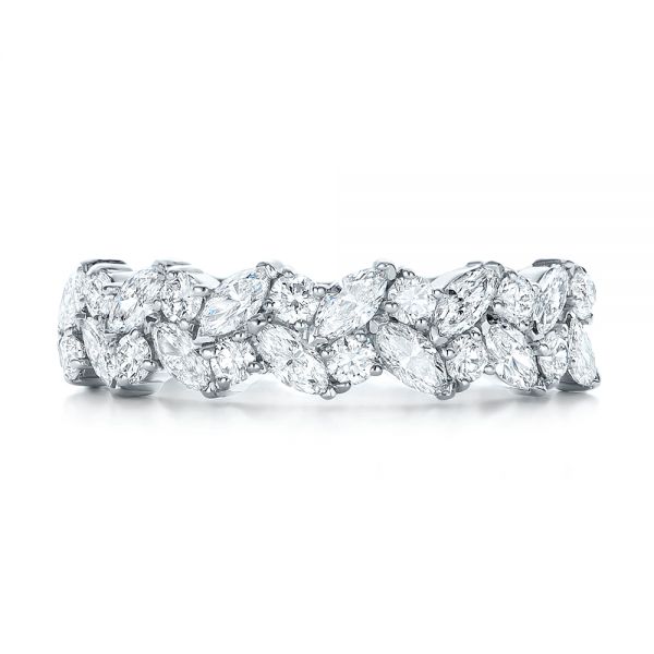  Platinum Custom Diamond Wedding Ring - Top View -  102093