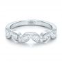  Platinum Custom Marquise Diamond Wedding Band - Flat View -  100779 - Thumbnail