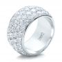  Platinum Custom Pave Diamond Wedding Ring - Three-Quarter View -  100875 - Thumbnail