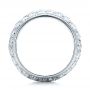  Platinum Custom Pave Diamond Wedding Ring - Front View -  100875 - Thumbnail