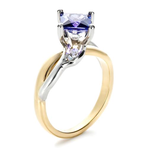Custom Tanzanite and Diamond Ring