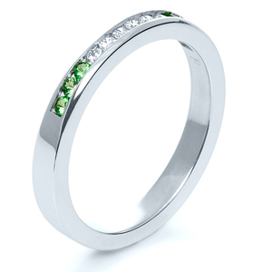 Custom Diamond and Tsavorite Anniversary Band