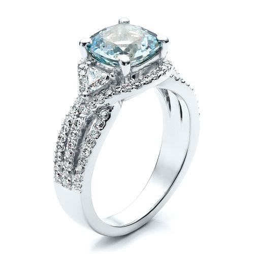 Custom Aquamarine Ring