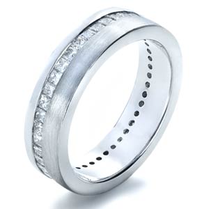 Custom Ladies Princess Cut Diamond Band