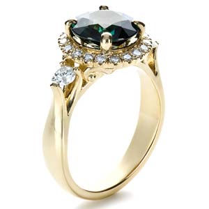Custom Emerald and Diamond Fashion Ring