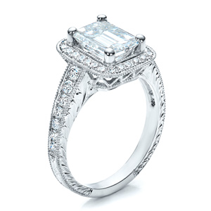 Custom Emerald-Cut Diamond Engagement Ring