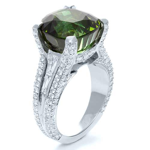 Custom Green Tourmaline Ladies Ring