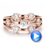 14k Rose Gold Custom Diamond Engagement Ring - Video -  100249 - Thumbnail