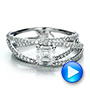 18k White Gold Custom Pave Diamond Multi-band Engagement Ring - Video -  100612 - Thumbnail