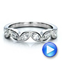  Platinum Custom Marquise Diamond Wedding Band - Video -  100779 - Thumbnail