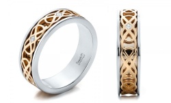 Custom Two-Tone Celtic Knot Wedding Ring