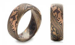 Custom Mokume Gane Wedding Ring